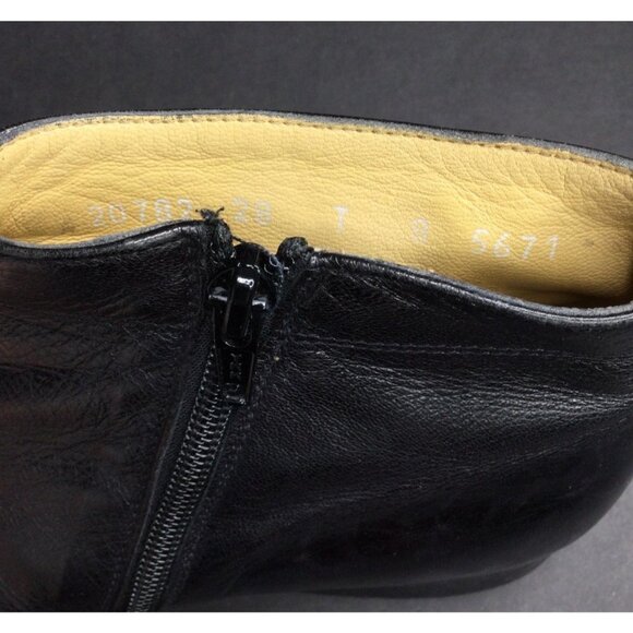 Moreschi Side Zip Leather Ankle Boots Made in Italy Men Size 8 Black - Picture 12 of 12